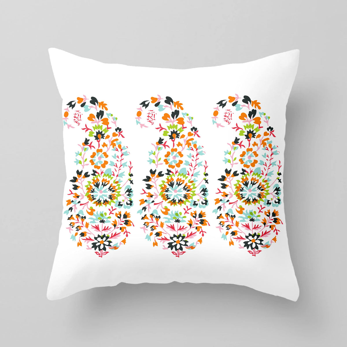 Fa6 Single Pcs Cushion Cover 12X12 Inch Silky Pillowcase Designer Square Throw Cushion Case Home Dcor Sofa Pillow Covers (Multic