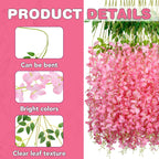 Alotiki Wisteria Hanging Flowers,Hanging Flowers,Wisteria,Fake Hanging Flowers,Fake Wisteria,Hanging Flowers For Decoration, Wed