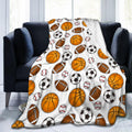 Basketball Soccer Football Baseball Ball Throw Blanket Soft Bed Bedding Warm Cozy Plush Flannel Fleece Blankets Gifts For Kids B