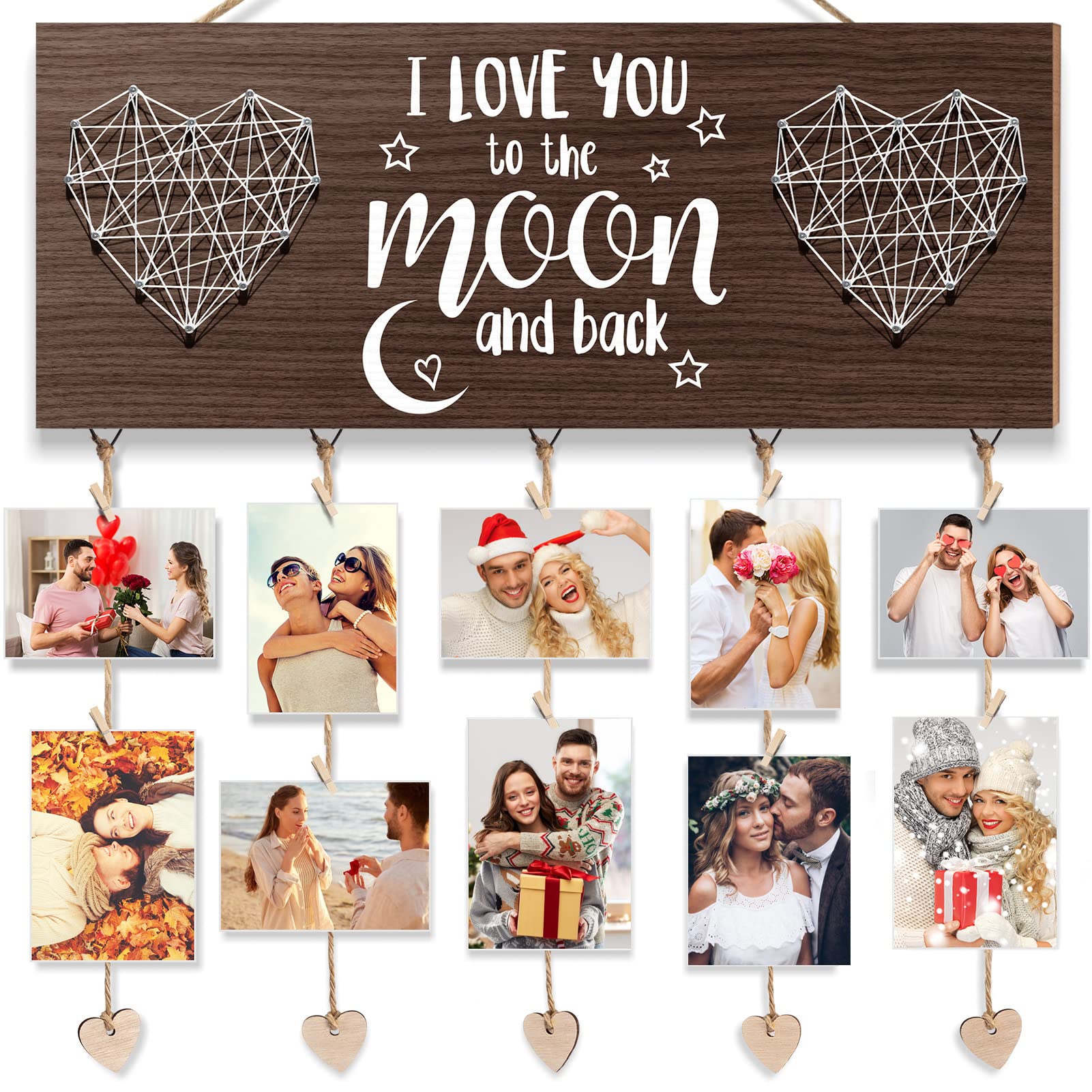Birthday Gifts for Him Boyfriend, Anniversary Love Gifts for Her Girlfriend, Romantic Picture Frame Wedding Gifts for Couples Wi