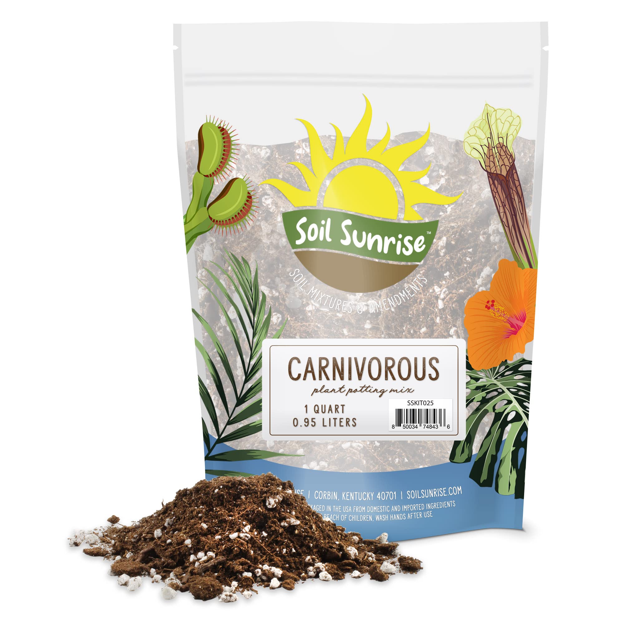 Carnivorous Plant Potting Soil Mix (1 Quart), Ideal Amendment For Venus Fly Traps, Sundews, And Pitcher Plants