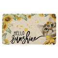 Roszwtit Spring Summer Door Mat 30 X 17 Inch Hello Sunshine Cat Doormat Indoor Outdoor Entrance Sunflower Floor Mat Non Slip Spr