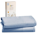 California Design Den 100% Cotton Pillowcases Standard Size Set Of 2, Soft & Cooling Sateen Weave Cotton Pillowcases (Standard/Queen, Blue)