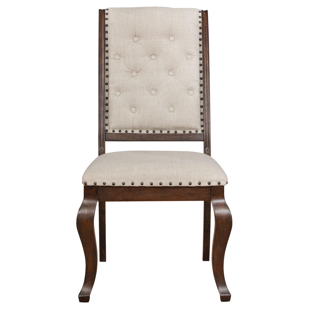 Coaster Home Furnishings Brockway Upholstered Dining Chair Antique Java (Set of 2)