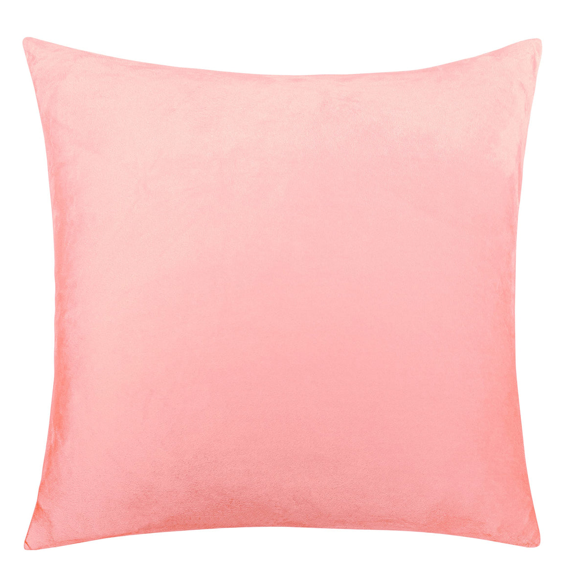 Ntbay Zippered Velvet Square Throw Pillow Cover, Super Soft And Luxury Decorative Euro Pillowcase, 26X26 Inches, Light Pink