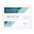 MCS Studio Gallery 8.5x11 Picture Frame White Woodgrain, Rectangle Photo Frame for Photos, Posters & Art Prints & Easel for Tapl