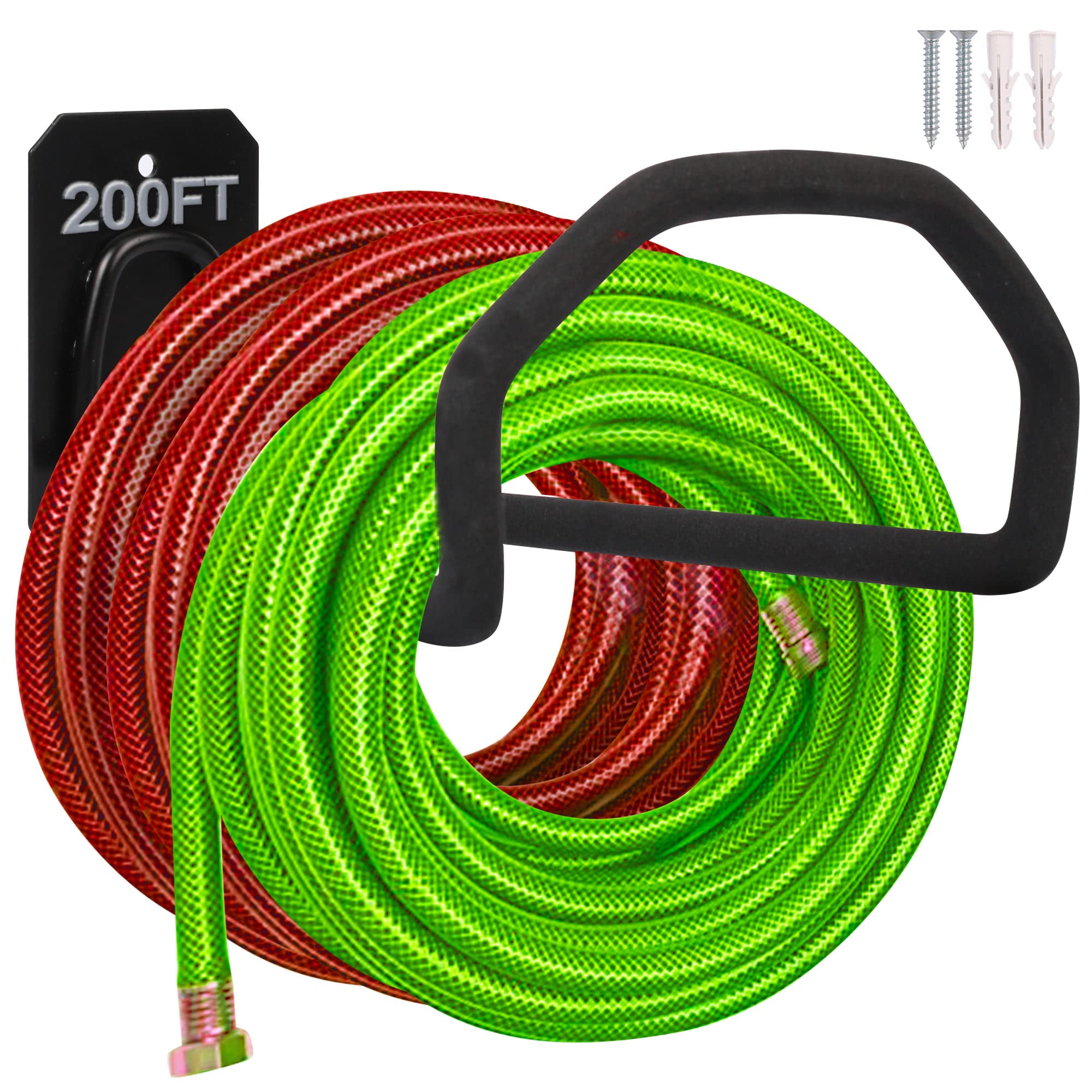 Peomev 150Ft Heavy Duty Hose Hanger Wall Mount Water Hose Holders For Outside, Sturdy Hose Stand For Garden Hose Storage And Ext