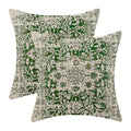 Aeioae Boho Pillow Covers 20X20 Inch Set Of 2,Sage Green Beige Carpet Pattern Throw Pillows Case,Ethnic Design Retro Outdoor Dec