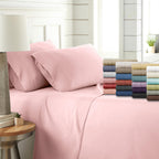 Southshore Fine Living, Inc. Full Size Pleated Sheet Set, 4-Piece, 21'' Extra Deep Pocket Sheets, Full Size | Flat Sheet, Fitted