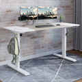 Radlove Electric Height Adjustable Standing Desk, 55 x 24 Inches Stand Up Workstation, Splice Board Home Office Computer Table E