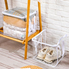 8 Pcs Clear Zippered Organizers 12''X12''X12'' Moving Bags With Reinforced Handles Heavy Duty Storage Cube Tote Storage Blanket