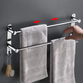 Towel Bars Freely Retractable 20-30 Inche Stainless Steel 304 Bath Towel Rack Strong 3M Adhesive Bathroom Wall-mounting Free mou