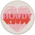 Howdy Pink Big Heart Pink Preppy Small Mouse Pad 7.9X7.9 Inches,Washable Round Cloth Mousepad For Office Laptop Computer,Non-Sli