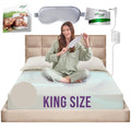 Earth Grounding Fitted Sheet King Size With 12% Silver Fiber & 4% Silk & 84% Organic Cotton - Beige- Soft Earth Grounding Well B