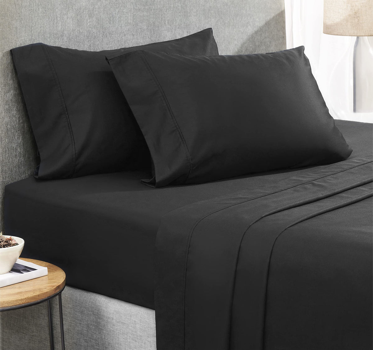 California Design Den 100% Cotton Sheets - Softest 4-Pc Queen Sheet Set, Cooling Sheets For Queen Size Bed, Deep Pockets, 400 Th