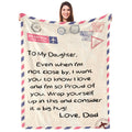 Ufooro Fluffy Blanket For Daughter Gifts, Gifts For Daughter, To My Daughter Blanket From Dad, Daughter Gifts From Dad, Birthday