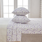 Great Bay Home 3-Piece Floral Print Ultra-Soft Microfiber Sheet Set. Wrinkle Free, Comfortable, All-Season Bed Sheets. (Twin, Colorful Floral - Lavender)