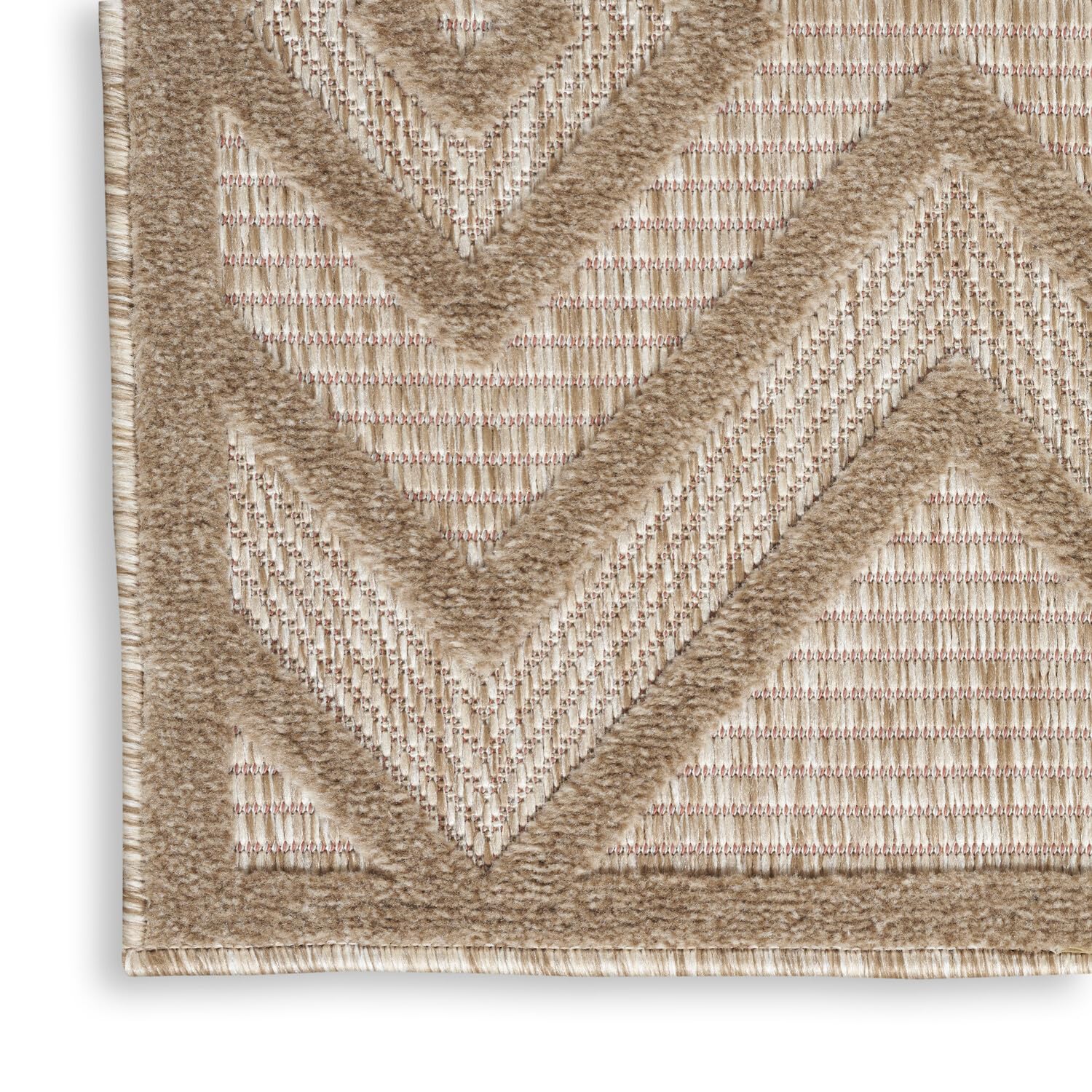 Nourison Versatile Indoor/Outdoor Natural Beige 8' X 10' Area Rug, Easy Cleaning, Non Shedding, Bed Room, Living Room, Dining Room, Deck, Backyard, Patio, High Traffic Area (8X10)