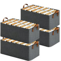 Cozycrate Kitcheniva Wardrobe Organiser With Metal Frame, Fabric Storage Baskets With Handles, For Clothes, Pants, Jeans, Grey, 