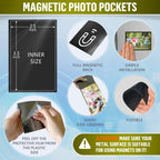 15 Pack 2.5X3.5 Magnetic Picture Frames For Refrigerator Wallet - Small Magnet Picture Frames For Fridge Magnetic Photo Sleeves