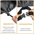 Startwo Heavy Duty 600D Patio Furniture Covers 4-Piece Set For Loveseat 58In, Chairs 33In, Coffee Table 46In, Outdoor Waterproof, Black