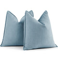 Zwjd Throw Pillow Covers 24X24 Set Of 2 Chenille Pillow Covers With Elegant Design Soft And Luxurious Decorative Throw Pillows F