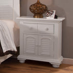American Woodcrafters Cottage Traditions 1 Drawer Nightstand Eggshell White Wood 6510-412
