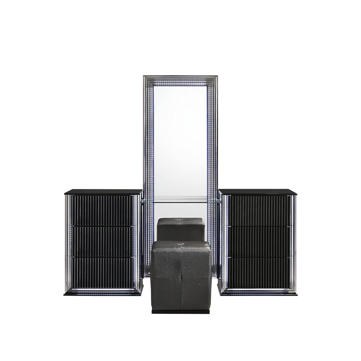 Global Furniture Usa Black Vanity Set