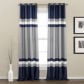 Lush Decor Alexander Window Curtain Panel (Set of 2), 84 x 52, Navy