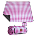 HX&OD Outdoor Picnic Blanket, Extra Large, 80x60 Waterproof Foldable Blankets Gingham Picnic Mat for Beach, Camping Grass La
