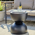 Glitzhome Modern Decorative Garden Stool Heavy Duty Patio Sturdy Faux Terrazzo Garden Stool Side Table Plant Table For Indoor Outdoor, 17.75”H, Cobalt Blue