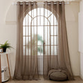 Story@Home Door Sheer Curtains 7 Feet Long Set of 2 | Solid Printed | Semi Transparent Curtain | Net Curtain | Curtains for Livi