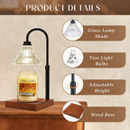 MAKYTWOW Candle Warmer Lamp with Dimmer & Timer, Black Wood, Compatible with Yankee Large Jar Candles, Home Decor Gift