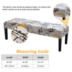 Fuloon Stretch Dining Bench Cover, Anti-Dust Removable Bench Slipcover Washable Print Bench Seat Protector Cover For Living Room, Bedroom, Kitchen (Milky White)