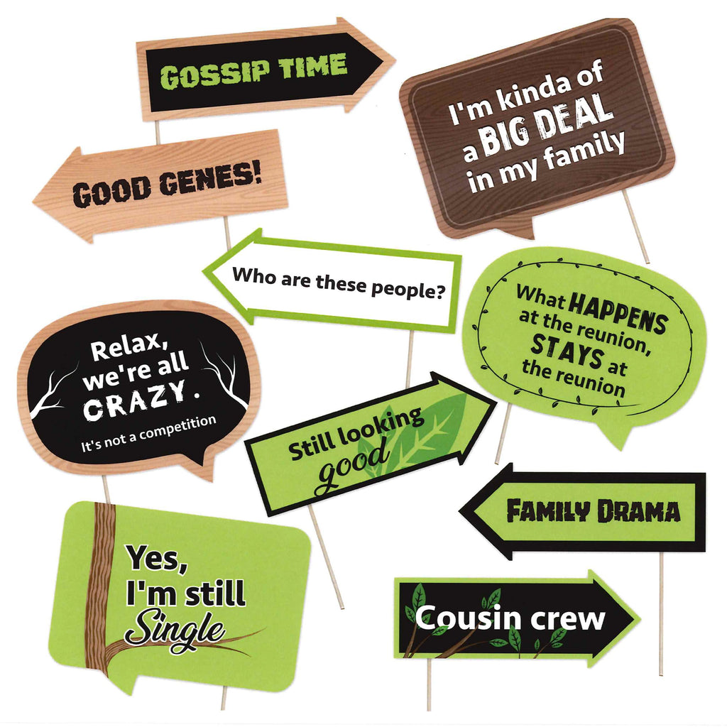 Funny Family Tree Reunion Photo Booth Props - Family Gathering Themed Party Decorations - Funny Photography Supplies - Selfie Pr