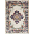 Nourison Passion Traditional Ivory Blue 53 x 73 Area -Rug, Easy -Cleaning, Non Shedding, Bed Room, Living Room, Dining Room, K