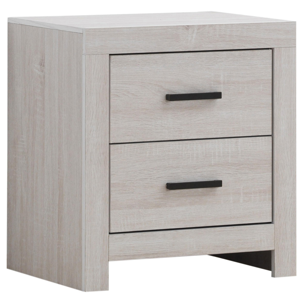 Coaster Home Furnishings Brantford 2-Drawer Nightstand Bedside Table Engineered Wood-Like Decorative Laminate Coastal White 207052