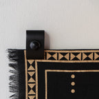 MOCTUS 4 Quilt Hangers - Black Wooden Rug Hangers for Wall Display, Perfect for Blankets & Tapestries, Includes 4 Clips & Hardware