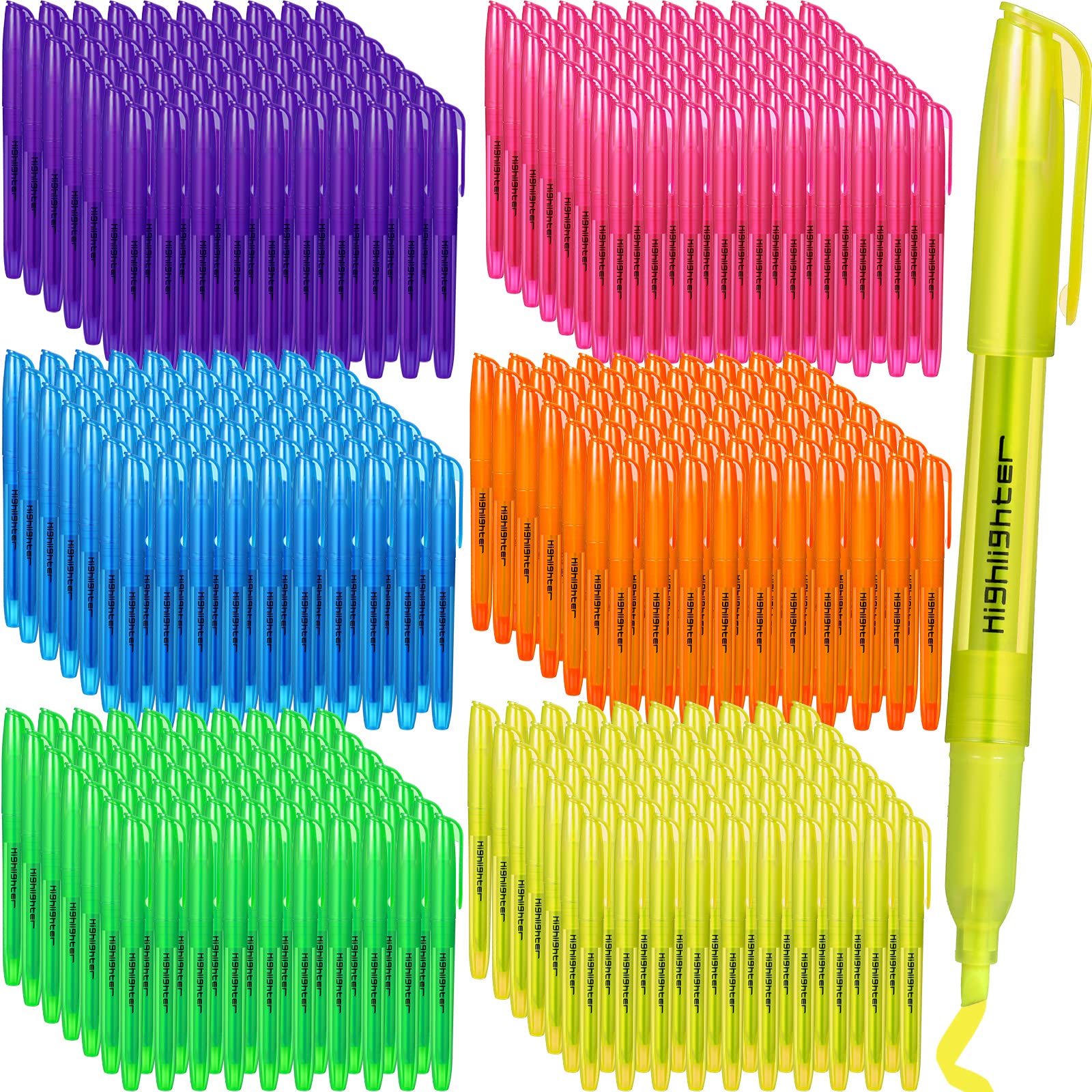 Thenshop 420 Pcs Highlighter Bulk Assorted Colors Highlighter Markers Chisel Tip Highlighter Pens For Operation Christmas Bulk O