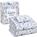 Ruvanti 100% Organic Cotton Twin Sheets Set, 3 Pieces, Soft & Breathable Percale Weave Bedding, Deep Pocket 16' Hotel Standard,