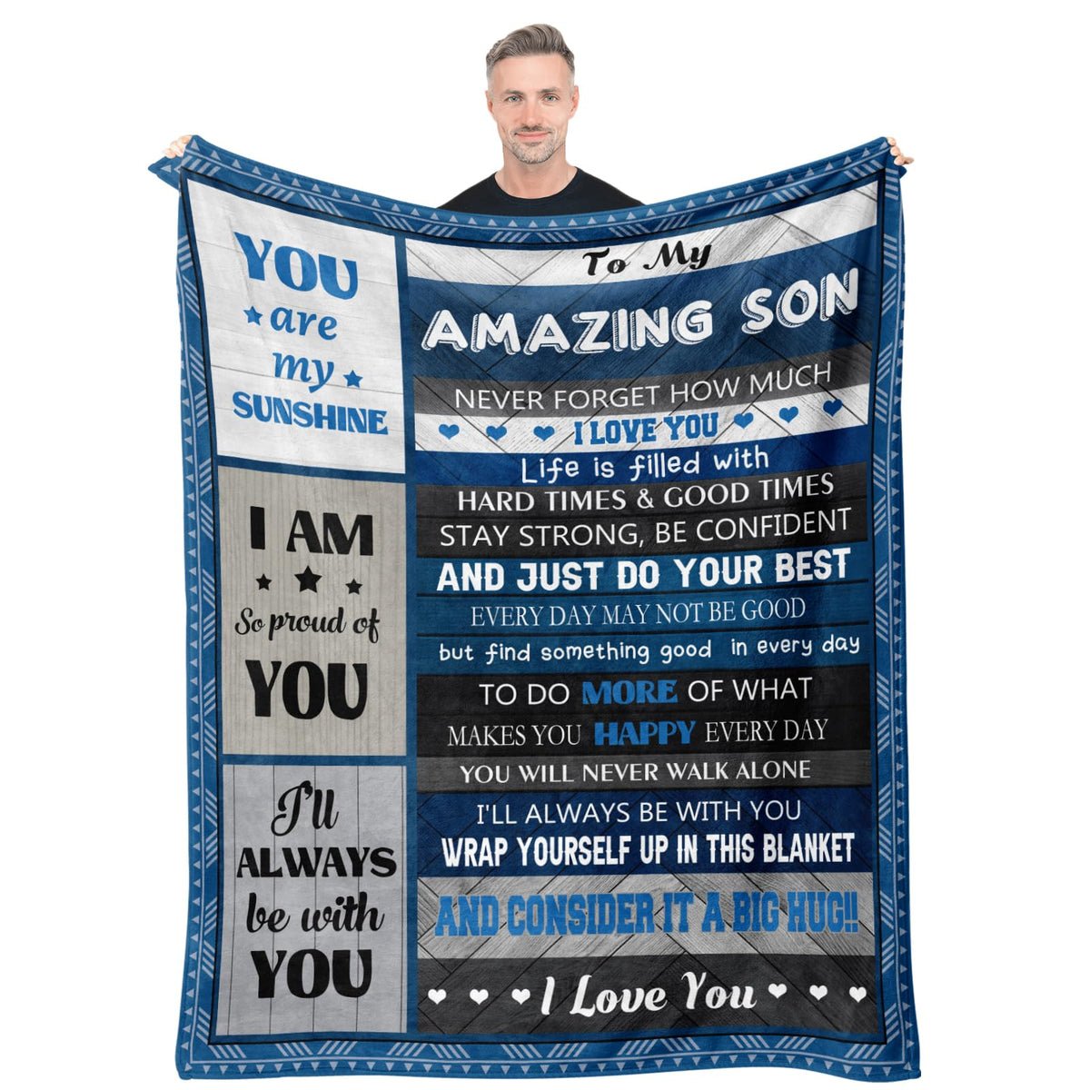 Father Day Son Gifts Blanket, Gifts For Son, Son Gifts From Mom, Gift For Son, Adult Son Gift Ideas, Boy Birthday Graduation Gif