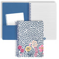 Steel Mill & Co Cute Mini Spiral Notebook, 8.25' X 6.25' Journal With Durable Hardcover And 160 Lined Pages, Mosaic Floral