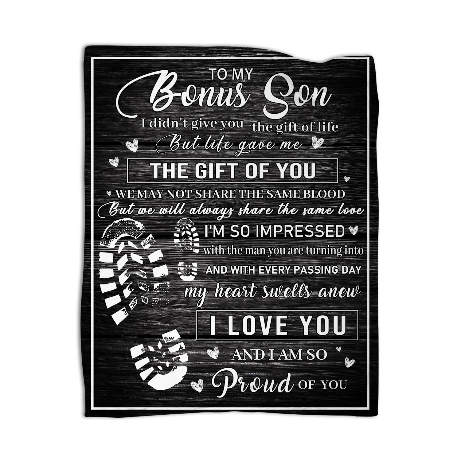 Haxoilo Stepson Gifts To My Bonus Son Blanket Throws From Stepdad Blankets Throw Wedding Day Adoption Gift For Birthday Thanksgi