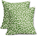 Aytipun Lime Green Leopard Print Pillow Covers 18X18 Set Of 2 Preppy Room Decor Cheetah Animal Pattern Chinoiserie Decorative Th