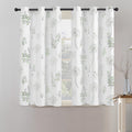 Xtmyi Short Bathroom Curtains For Small Window,80% Blackout Watercolor Eucalyptus Wildflowers Boho Curtains For Kitchen Nursery,