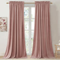 Stangh Nursery Pink Velvet Curtains 108 Inches Long, Privacy Window Drapes High Ceiling Tall Curtains Home Decoration For Birthd