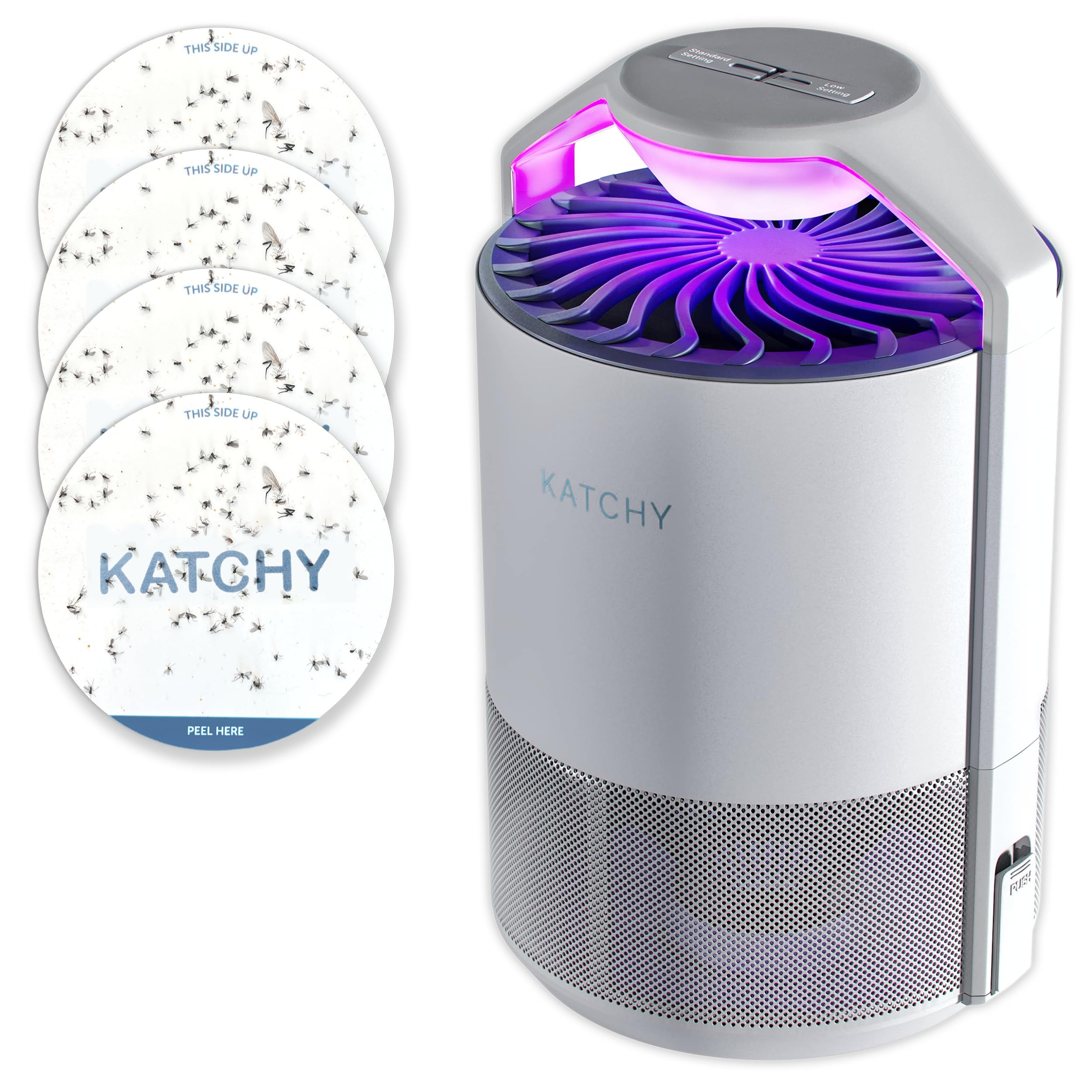 Katchy Indoor Insect Trap - Catcher & Killer For Mosquitos, Gnats, Moths, Fruit Flies - Non-Zapper Traps For Inside Your Home -
