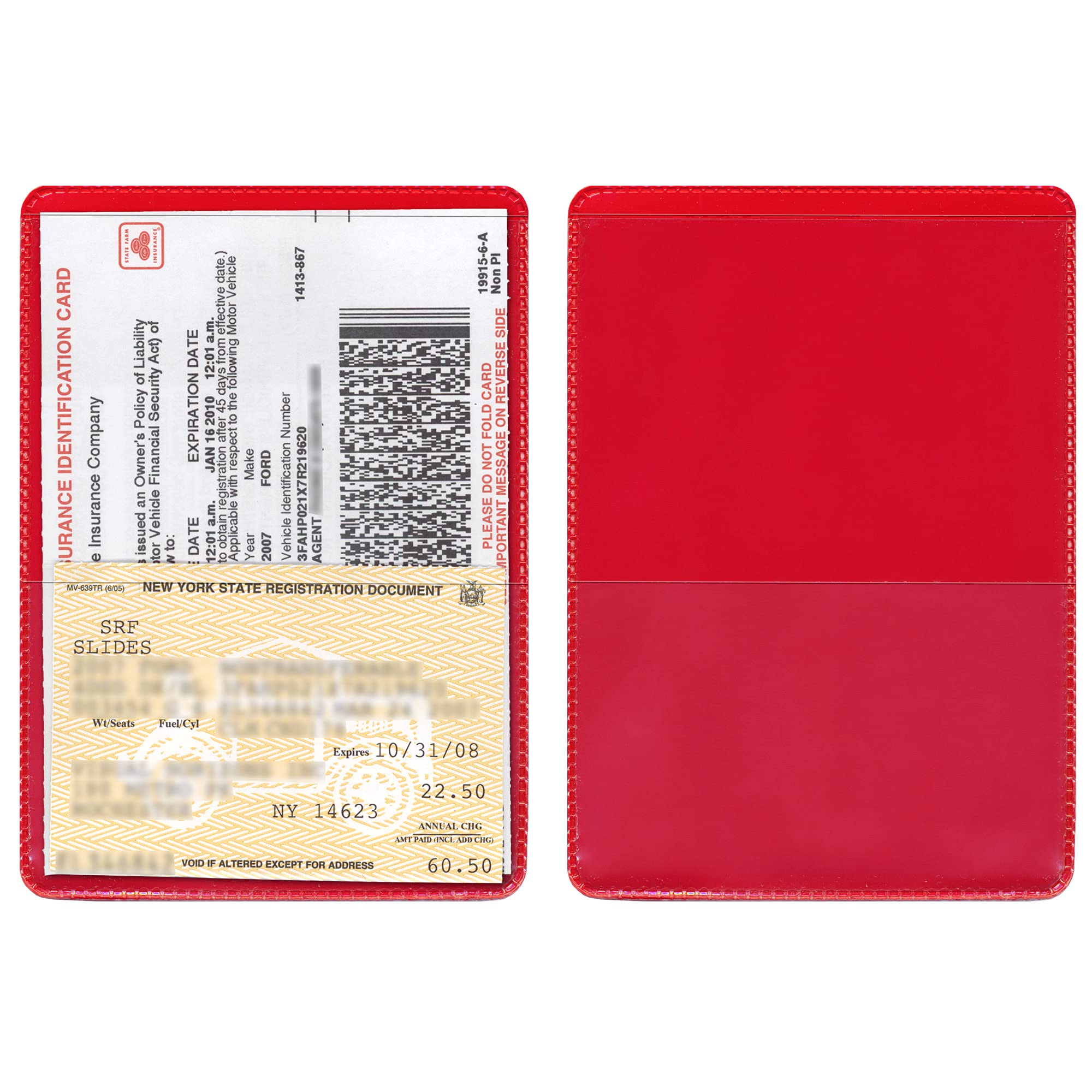 Storesmart - Red-Back Auto Insurance & Id Card Holders - 50 Pack - Rfs20-R50