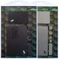 Mouse Pad Adhesive Bottom - Sticks To Any Surface - Portable - Webcam Covers And Screen Cleaner Included (2 X Black - Gray)