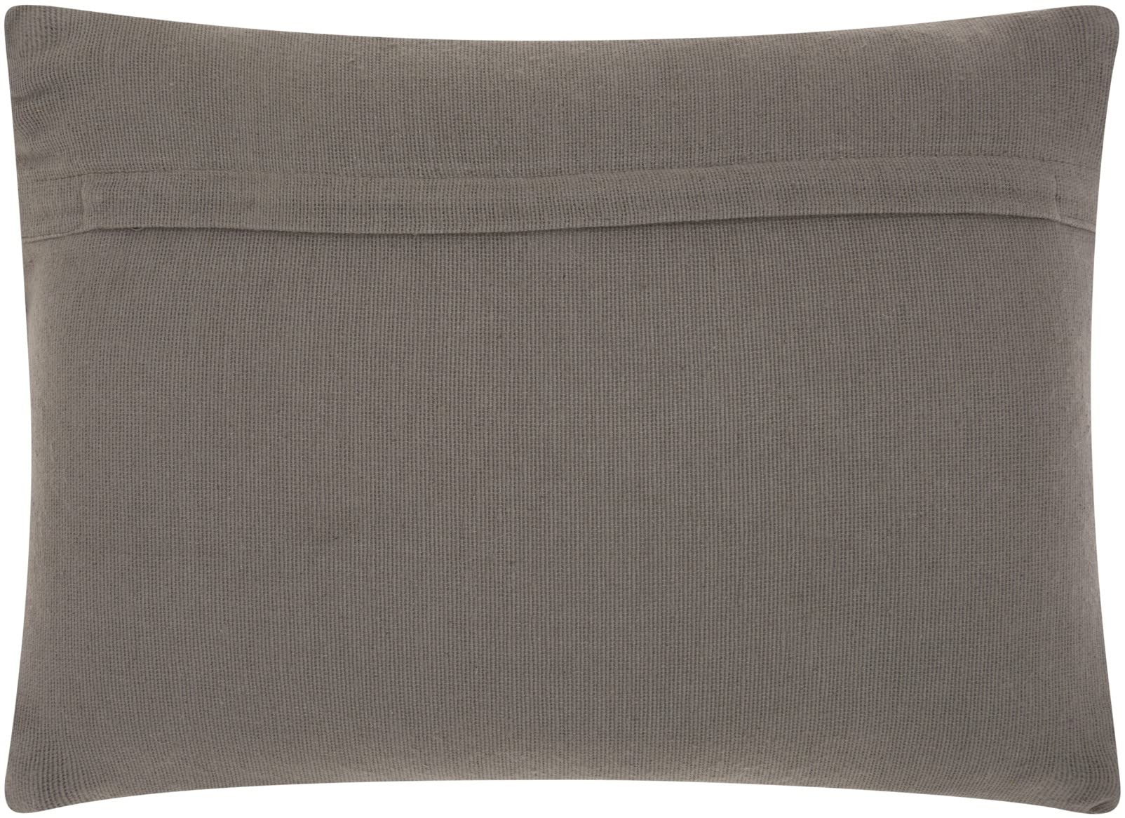 HomeRoots #n/a Wool Dark Gray Knotted Detail Lumbar Pillow